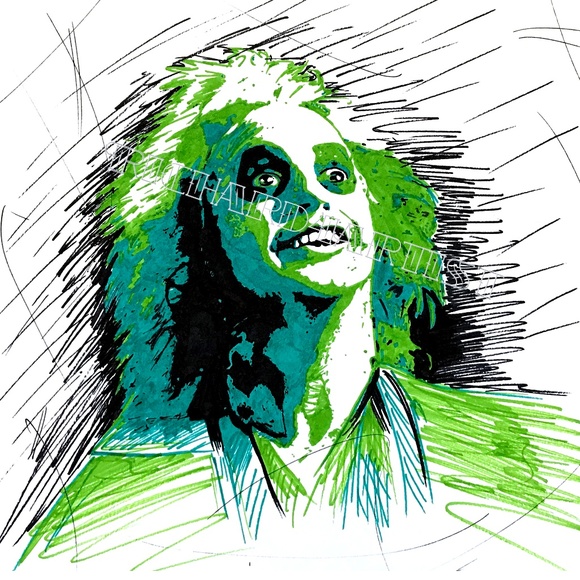 Richard4Artist Other - NWT Beetlejuice Smile Art PRINT Halloween Decor